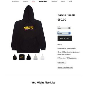 Prolific NARUTO Embroidered Hoodie